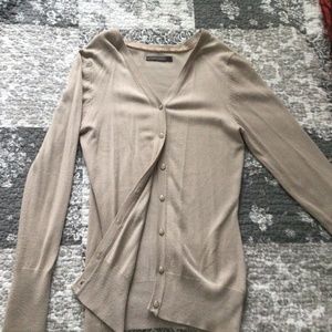 Beige cardigan sweater, size small